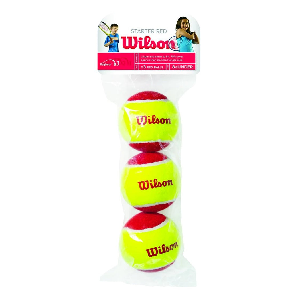 Wilson Starter Tour Rote Tennisbälle, 3er-Pack