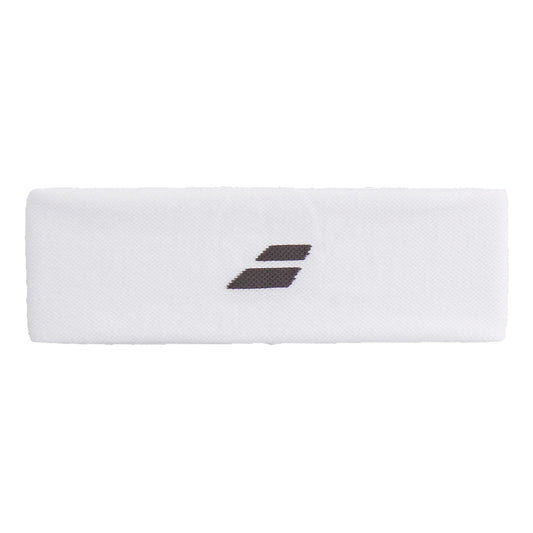 Babolat Logo Headband Vit/svart - Tennisbutiken