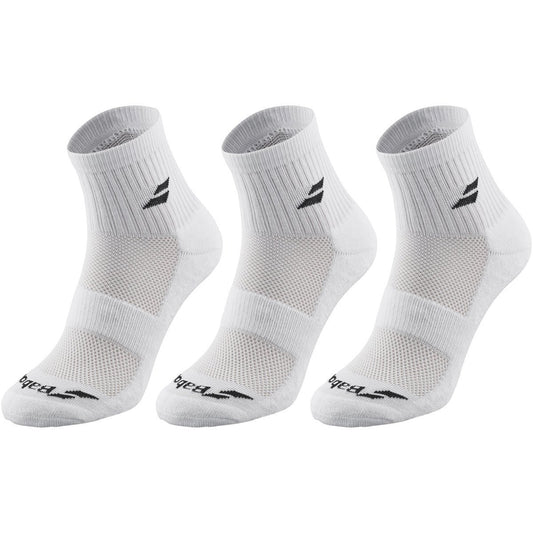 Babolat Quarter sock 3x vit 39/42 - Tennisbutiken