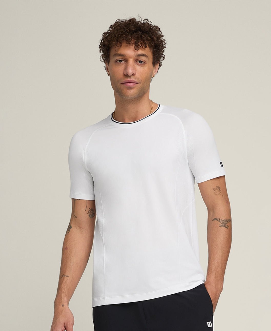 Wilson Team Seamless Crew - Bright White - Tennisbutiken