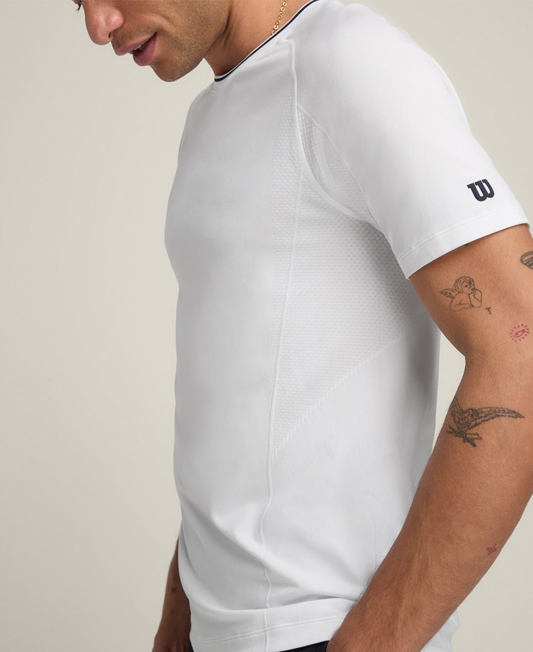 Wilson Team Seamless Crew - Bright White - Tennisbutiken