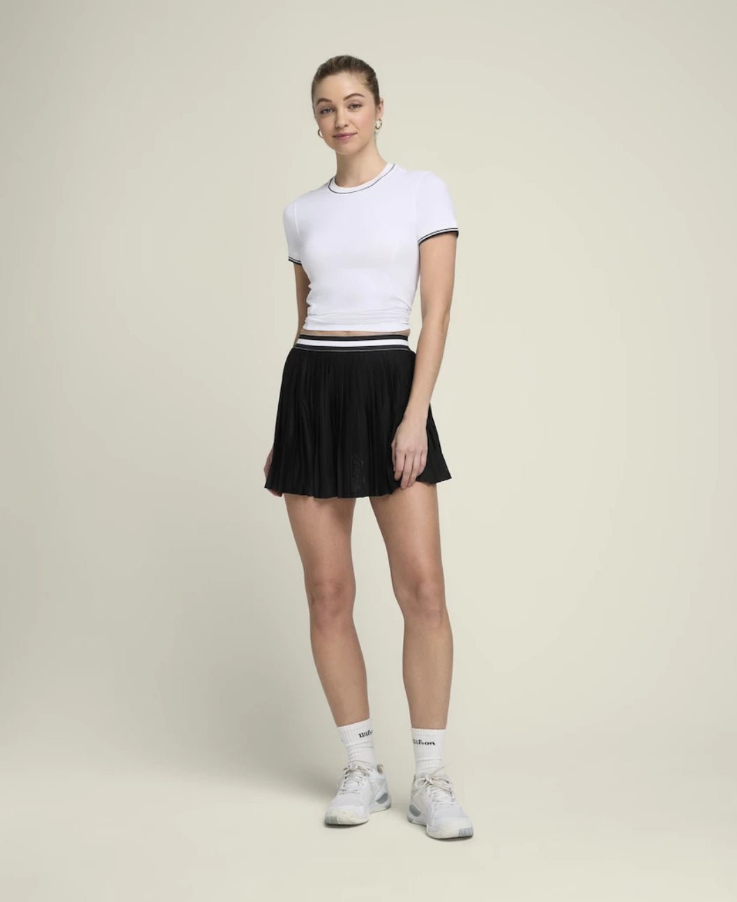 Wilson Team Pleated Skirt Black - Tennisbutiken