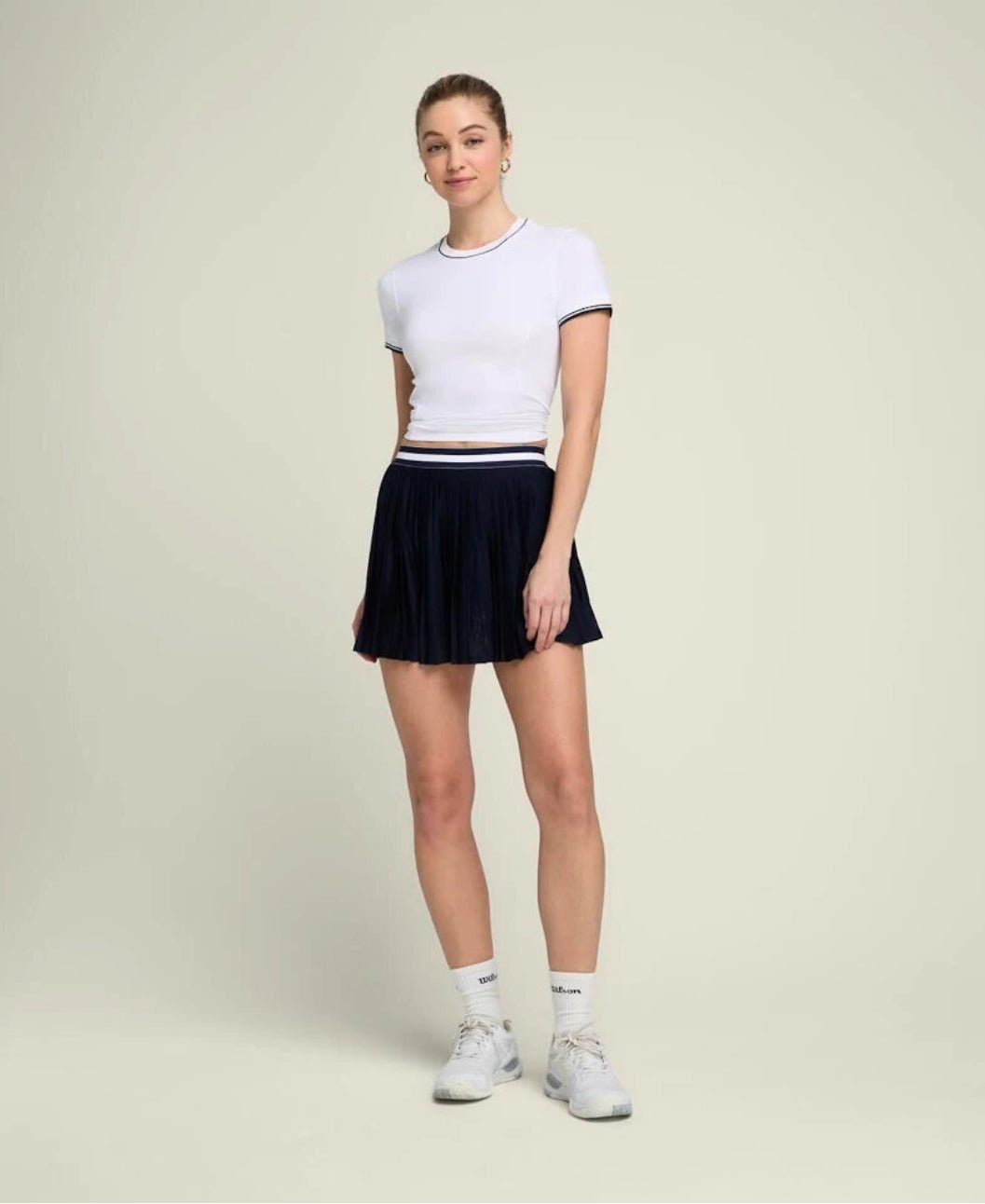 Wilson Team Pleated Skirt Classic Navy - Tennisbutiken