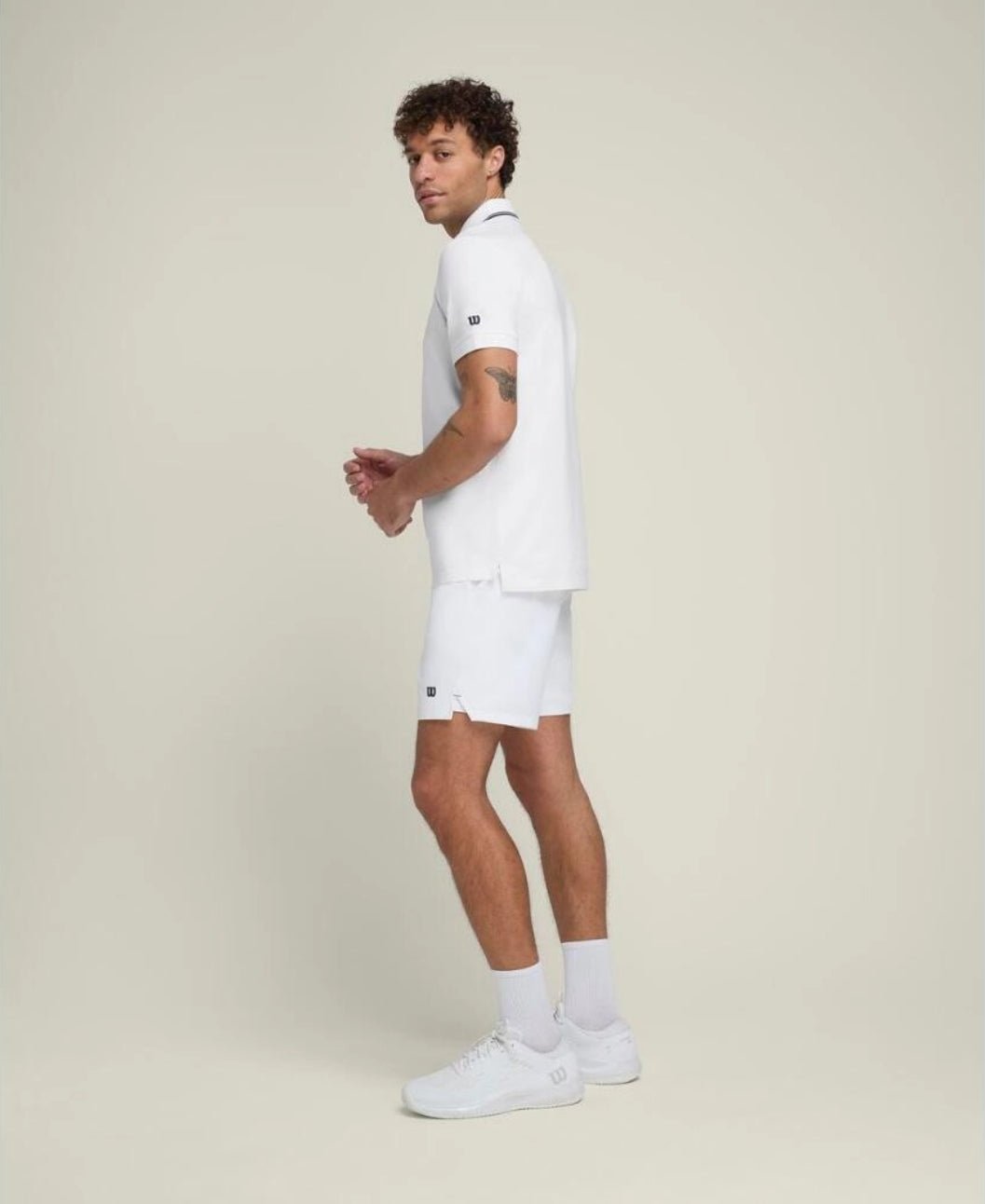 Wilson Team Pique Polo Bright White - Tennisbutiken