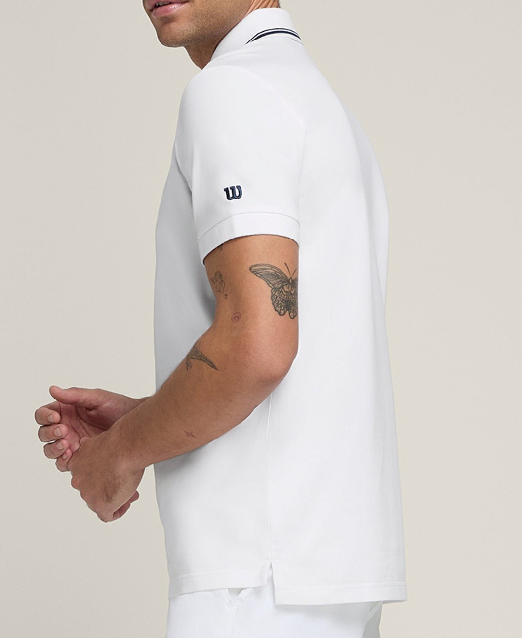 Wilson Team Pique Polo Bright White - Tennisbutiken