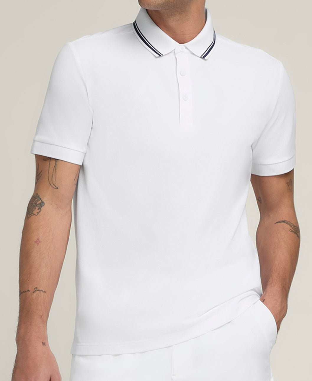 Wilson Team Pique Polo Bright White - Tennisbutiken