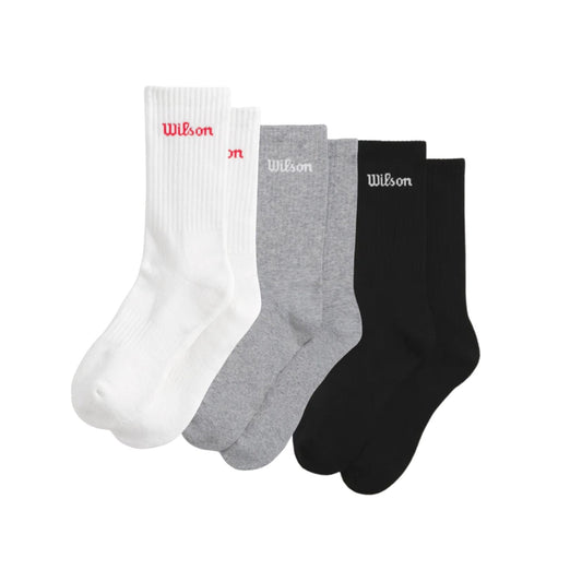 Wilson Crew Socks x3 Multicolor - Tennisbutiken