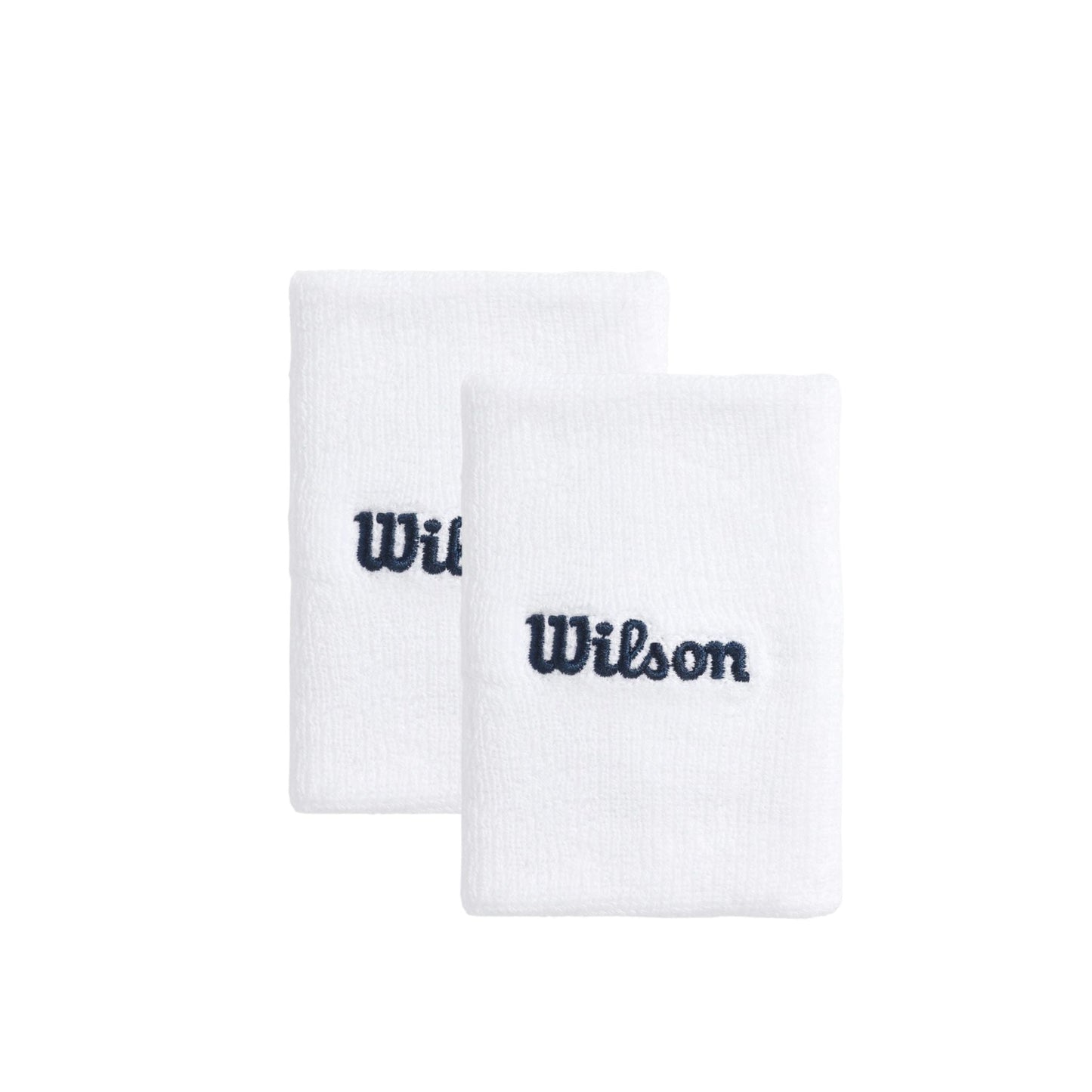 Wilson Terry Logo Wide Wristband White - Tennisbutiken